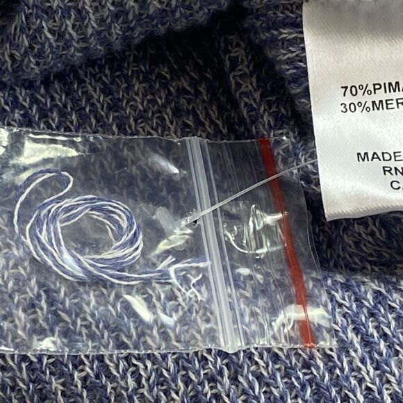 Peter Millar Heathered Blue Zip-Up Sweater - Picture 11 of 15